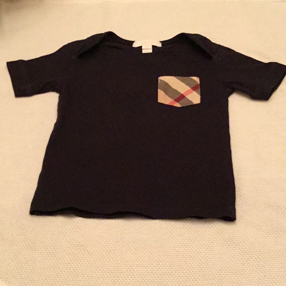 BURBERRY TEE SHIRT. Dark Blue kids.
